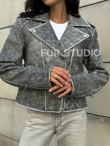 Косуха из натуральной кожи  VINTAGE COLLECTION - фото 8