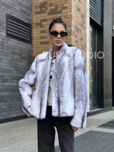 Меховая куртка из норковой крестовки - фото 14