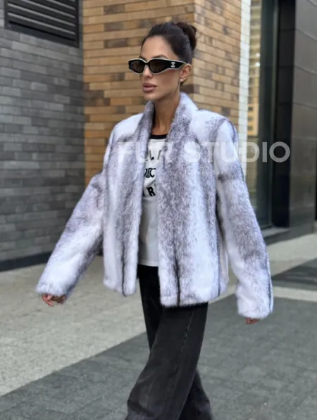 Меховая куртка из норковой крестовки - фото 5