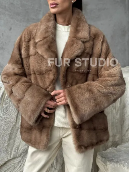 Норковая автоледи - цвет пастель - фото 3