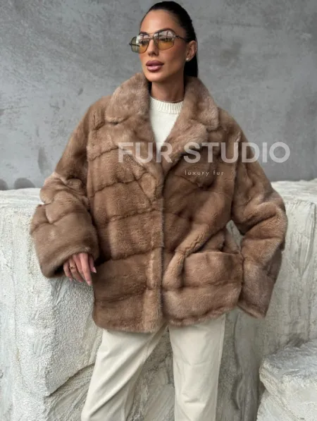 Норковая автоледи - цвет пастель - фото 6