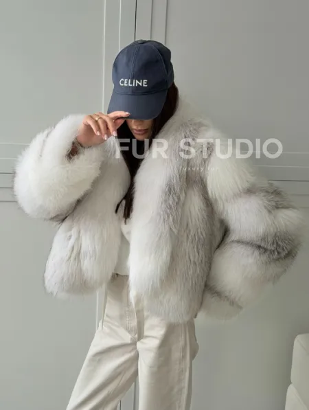 Шуба кроп-топ из лисы finnish cross fox - фото 15