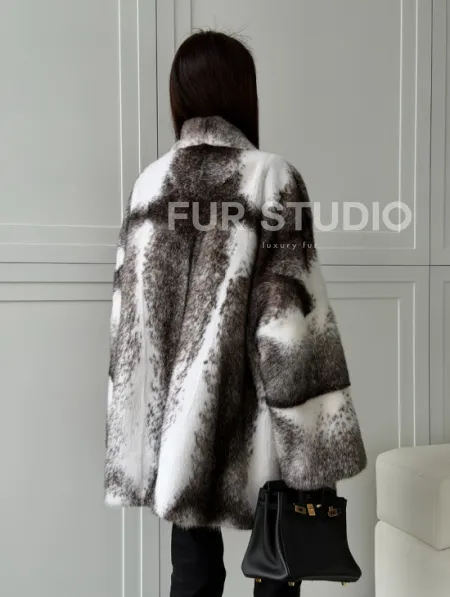 Натуральная шуба из норки крестовки Premium - фото 11