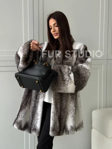 Натуральная шуба из норки крестовки Premium - фото 15