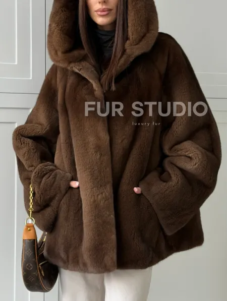 Автоледи с капюшоном из норки KOPENHAGEN FUR - фото 1