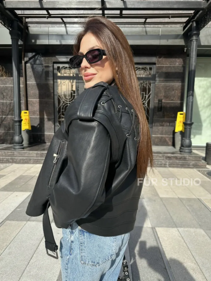 Косуха женская из натуральной кожи - фото 3