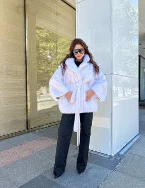 Пончо в датской норке - цвет паломино - фото 3