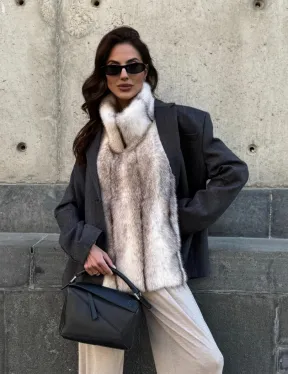 Женская манишка из норки крестовки - фото 11