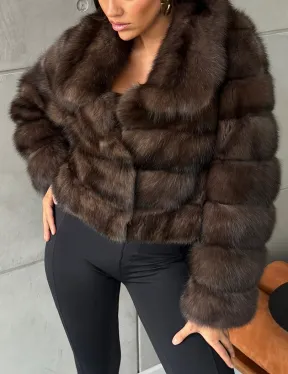 Короткая шуба из баргузинского соболя - фото 3