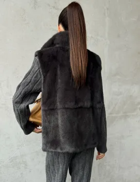 Меховая манишка из меха норки - фото 5