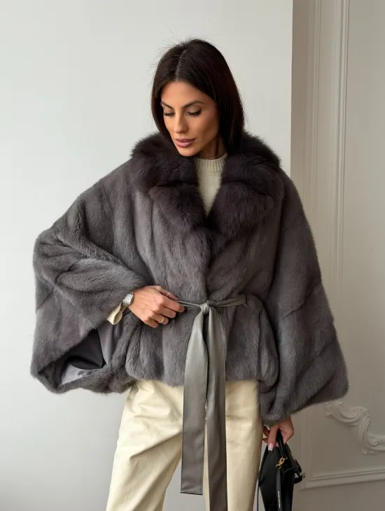 Короткий норковый полушубок - летучка - фото 8