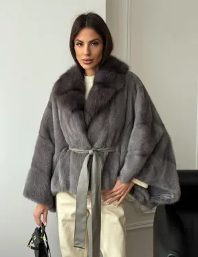 Короткий норковый полушубок - летучка - фото 7