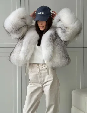 Шуба кроп-топ из лисы finnish cross fox - фото 10