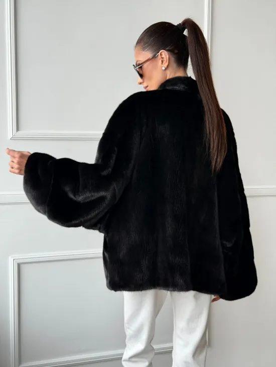 Куртка c V-образным воротом из норки SAGA FURS - фото 9