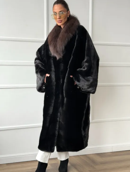 Норковая шуба пальто стиль 