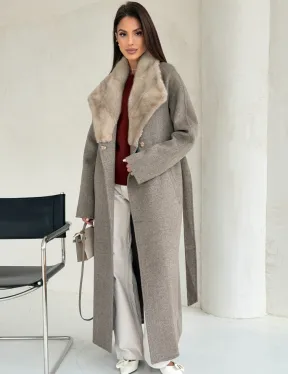 Пальто женское с норкой - фото 6