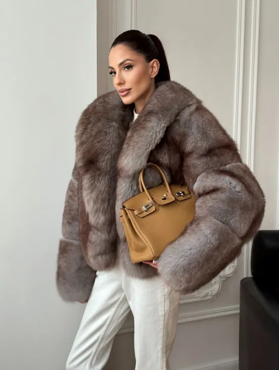 Короткая шуба из финского песца - фото 8