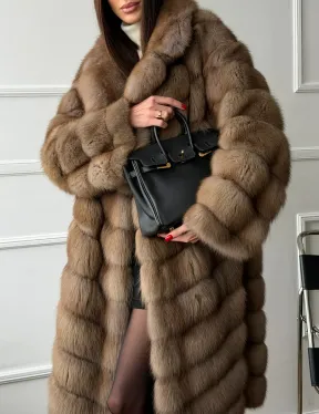 Шуба из куницы - английский воротник - фото 1