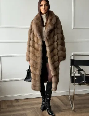 Шуба из куницы - английский воротник - фото 10
