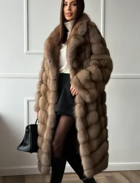 Шуба из куницы - английский воротник - фото 5