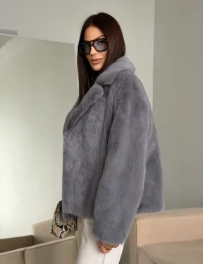 Короткая норковая шуба автоледи - фото 10