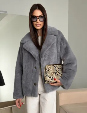 Короткая норковая шуба автоледи - фото 6