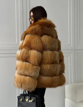 Шуба из натурального меха - лиса огнёвка - фото 10