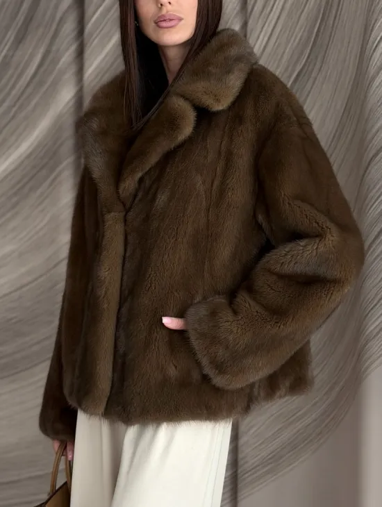 Жакет норковый под соболь - фото 1