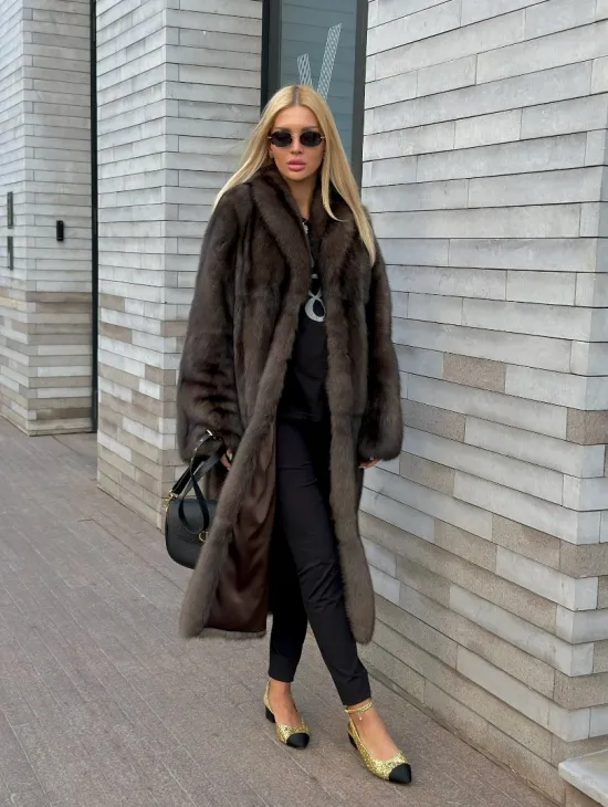 Шуба из баргузинского соболя - цельного кроя - фото 3