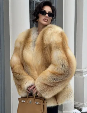 Шуба Premium из меха альпийской лисы - GOLDEN FOX - фото 4