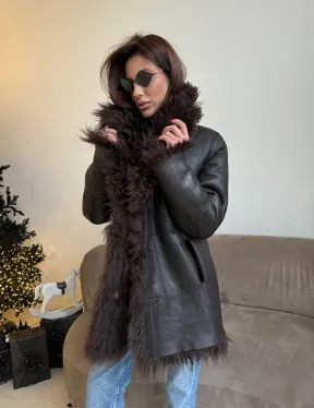 Шуба - дубленка из натуральной овчины (двусторонняя) - фото 5